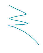 Blue squiggly line on a black background.